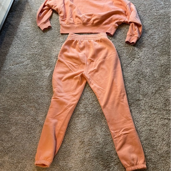 Adidas Adicolor Essentials Sweatsuit Matching Set Peach - Picture 11 of 16
